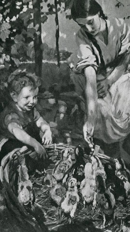  120-Ettore Tito-La nidiata-dettaglio 